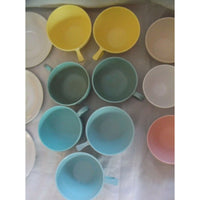 Vintage Lot Stetson Melmac Melamine Plastic Lot Cups Saucers Plates 20 Pieces