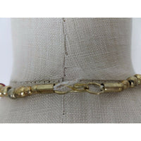 Single Strand Metal Glass Beads Pearls Gripoix Jewels Coins Gold BEADED NECKLACE
