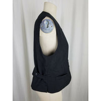 TopHat New York Button Up Pointed Wool Dress Dressy Waistcoat Vest Womens M USA