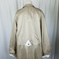 Essentials Worthington Sheen Cinch Cape Top Rain Trench Coat Womens 12 80s Tan