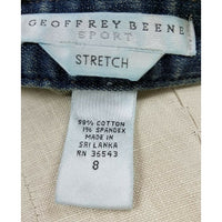 Geoffrey Beene Sport Stretch Denim Blue Jean Midi Pencil Skirt Womens 8 Vintage