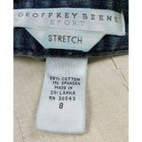 Geoffrey Beene Sport Stretch Denim Blue Jean Midi Pencil Skirt Womens 8 Vintage