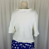 The Avenue Ribbed Knit Top Polka Dot Skirt Cotton Dress Womens 14 16 Vintage 80s
