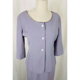 Jones Wear 2 Piece Dress & Jacket Outfit Set Suit Womens 6 Lilac Lavender