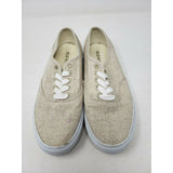 Old Navy Linen Lo Tops Lace Up Shoes Sneakers Mens 8 Natural Beige Canvas Tan