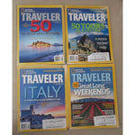 National Geographic Traveler Back Issues Magazines Lot of 4 2009 Collector's