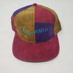 Vintage Colorado Colorblock Pinwheel Baseball Hat Cap Mens OS Snapback Patchwork