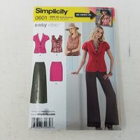 Simplicity Easy Chic Sewing Pattern 0601 Pants Skirt Uncut Womens 16 18 20 22 24