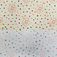 Fireworks Polka Dotted Fabric 1 yard Classic Cottons Yellow Red Green Material