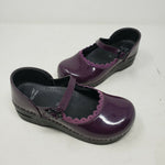 Dansko Purple Patent Leather Mary Janes Clogs Buckle Mules Girls Kids 33 11.5 12