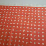 Polka Dot Donut O's Silky Satin Fabric 1.5 Yards 62.5"x54" Orange White Material