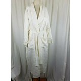 Vintage Shelton's York Beach Spa Wrap Maxi Robe Womens L Tie Waist Braided Trim