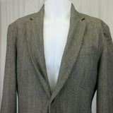 Banana Republic Herringbone Tweed Wool Sport Coat Jacket Blazer Mens 40 Gray