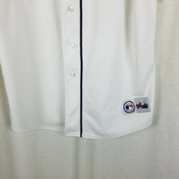 Majestic Vintage Mariners Jersey Men's XL Embroidered White Button Down Korea