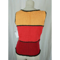 Knit One Crochet Too Handknit Sunset Tank Sweater Vest Womens S Cotonade Striped