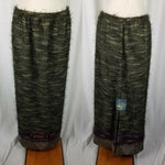 Lee Andersen Art to Wear Maxi Skirt Ombre Metallic Fuzzy Embellished Womens L