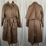 Vintage Count Romi Cape Top Trench Coat Belted Zip Out Flannel Lined Womens 6