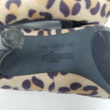 Fergalicious by Fergie Leopard Faux Fur Utopia Heels Pumps Round Toe Womens 8.5