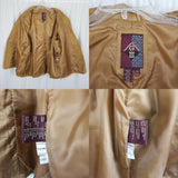 G-III Suede Brushed Leather Blazer Jacket Womens XL Unisex Mens Tan  Earth Camel