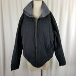 Columbia Black Fleece Lined Falmouth Parka Jacket Full Zip Womens L Windbreaker