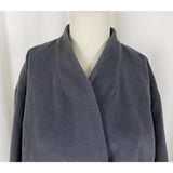 Dana Paris Boutique Cashmere Collarless Coat Jacket Womens 9 Gray pret-a-porter