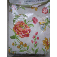 Pequot No Iron Luxury Muslin 2 Standard Floral Pillow Cases Mid Century NOS 70s