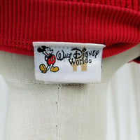 Vintage Walt Disney World Embroidered Mickey Mouse Head Ribbed Sweatshirt Mens L