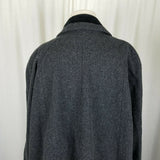 Jofeld De Ball Velvet Trim Short Aline Skater Swing Peacoat Jacket Womens L Gray