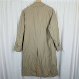 Silver Cloud Thermolite Insulated Placket Trench Coat Mens 40S Removable Liner