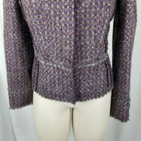 Brooks Brothers Wool Silk Frayed Tweed Riding Country Jacket Blazer Womens 10