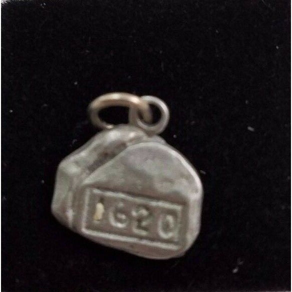 1620 Plymouth Rock Pewter Charm Silver Necklace Bracelet New England Souvenir MA