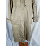 Vintage JG Hook Snap Up Trench Coat Removable Lining Womens 14 USA Tan Khaki