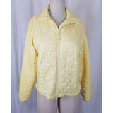 LL Bean Quilted Stretch Sides Thinsulate Lightweight Jacket Womens S Lemon
