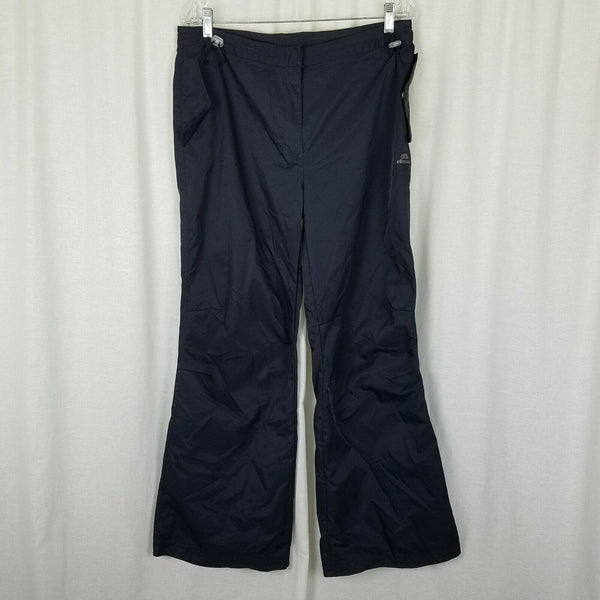 Ellesse Limited Presa 59107 Black Nylon Trousers Pants Womens 12 Cinch Waist VTG