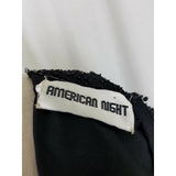 Vintage American Night Glam Heavily Beaded Silk Formal Cocktail Dress Womens M