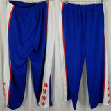 New York Knicks Warm Up Suit Track Jacket Pants Vintage 90s Mens L Blue Stars