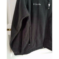 Columbia Black Fleece Jacket Lightweight Spring Full Zip Up Anorak Womens M