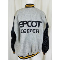 Rare Vintage Disney Fleece Satin Epcot Center Bomber Jacket L Character Fashions