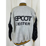 Rare Vintage Disney Fleece Satin Epcot Center Bomber Jacket L Character Fashions