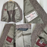 Jos. A Banks HARRIS Tweed Herringbone Blazer Wool Sport Coat Jacket Mens 42