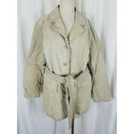 OuterEdge Brushed Leather Suede Braided Belt Tie Sash Jacket Coat Womens 1X Plus