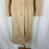 Vintage Jones New York Petites Mohair Wool Hooded Maxi Camel Peacoat Womens 4P