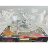 Mikasa Walther Glass West Germany Crystal 9" Serving Bowl Maria Spring Medley