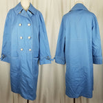 Misty Harbor Yachtsman Cloth Blue Canvas Rain Trench Coat Womens 14 Sailing VTG