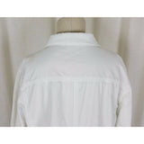 LL Bean Petites White Corduroy Button Up Fit & Flare Blazer Jacket Womens sz 16P