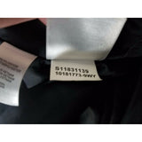 Jones Wear Dress Black & White Woven Mottled Tweed Belted Empire Waist Womens 14
