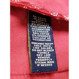 American Eagle Red Velvet Cropped Jean Jacket Blazer Womens M Fitted Tailored