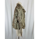 Vintage Miss Hong Asian Brocade Silk Embroidered Floral Jacket Womens L Black