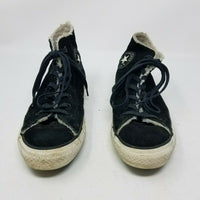 Converse Leather Shearling All Star Chuck Taylor Hi Tops Sneakers Shoes Womens 8