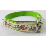 The Belted Cow D-Ring Ribbon Web Belt Green Beach Scene Kids Youth Boys Girls